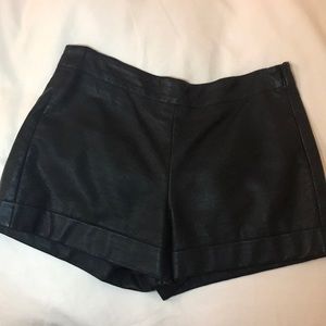 French Connection Leather Shorts